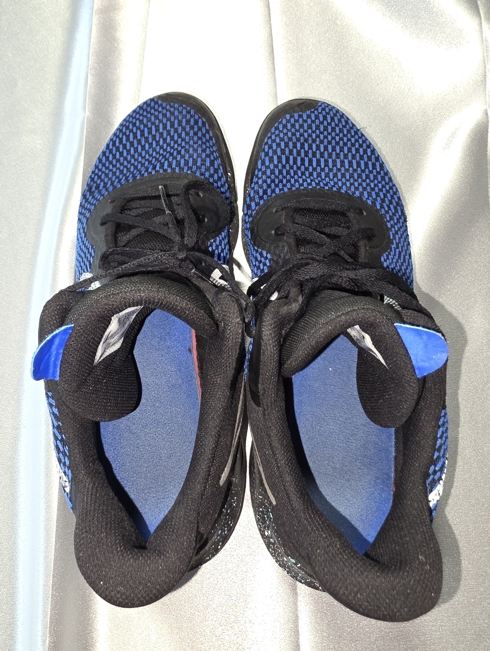 Men's  Blue and Black Athletic Sneakers - Breathable Comfort
